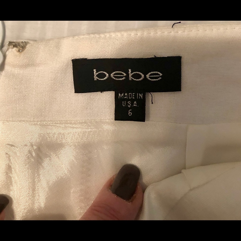 Bebe white skirt